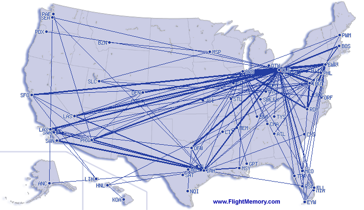 John Kleins Flight Mapping US