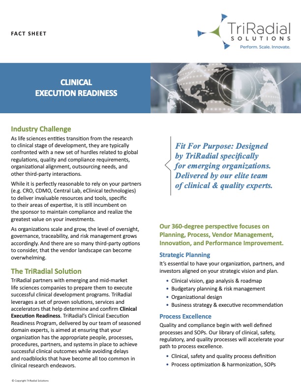 TriRadial_FactSheet_Clinical Execution Readiness